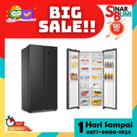 Gambar KULKAS AQUA AQR-565IM-GB SIDE BY SIDE AQUA AQR565IMGB 480 L AQR565IM dari SINAR BUMI ELECTRONICS Kota Administrasi Jakarta Barat 1 Tokopedia