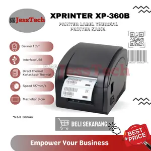 XPRINTER XP 360B PRINTER LABEL STICKER XP 360 B BARCODE PRINTER