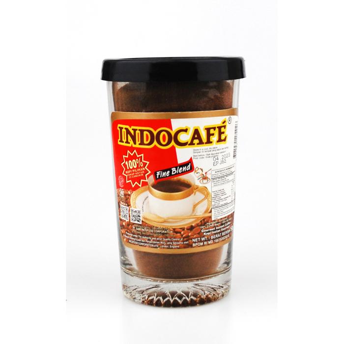 Gambar Kopi Hitam Bubuk INDOCAFE FINEBLEND 50 gr Toples dari KING JIM SHOP OFFICIAL Kota Bandung Tokopedia
