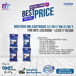 Brother Ink Cartridge LC-3617 BK/C/M/Y for MFC-J3530DW - LC3617 Resmi