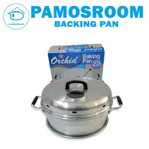 Pamosroom Orchid Loyang Kue 22 cm 4 Telur Aluminium Baking Pan 22cm