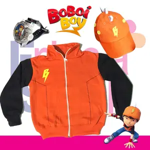 TOPI + JAM TANGAN + JAKET SWEATER BOBOIBOY GALAXY Panjang Tebal Sablon Pria