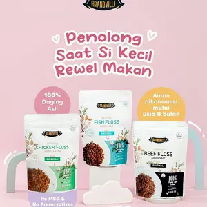 Grandville Abon Non MSG Penambah Nafsu Makan MPASI Booster Abon Cipung
