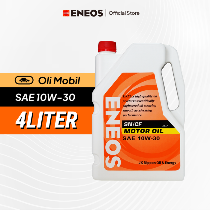 Gambar Oli Mesin Mobil SAE 10W-30 SN Kemasan 4 Liter dari ENEOS Indonesia Kota Depok Tokopedia