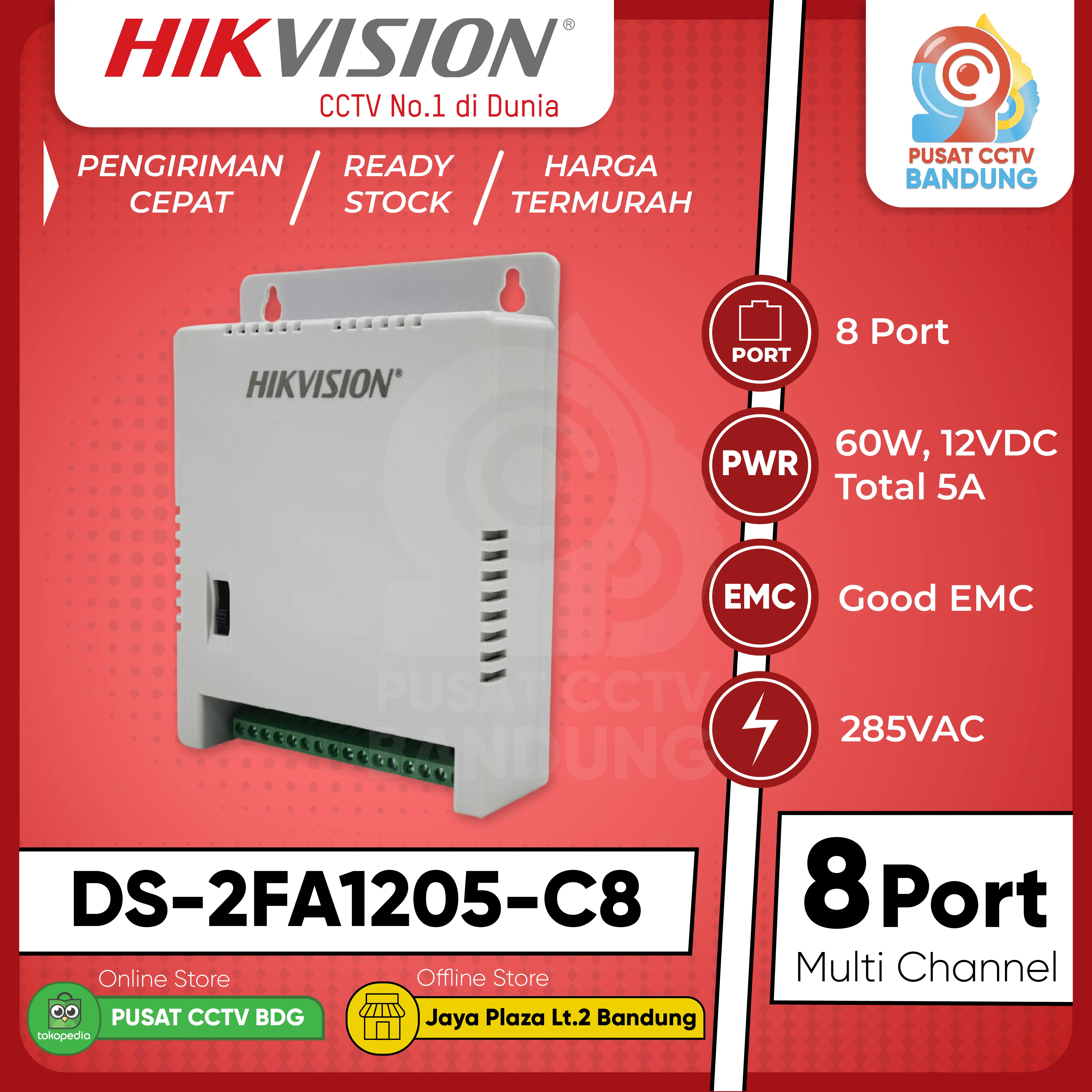 Power Supply Hikvision DS-2FA1205-C8 8 Port PSU Multi-channel SMPS