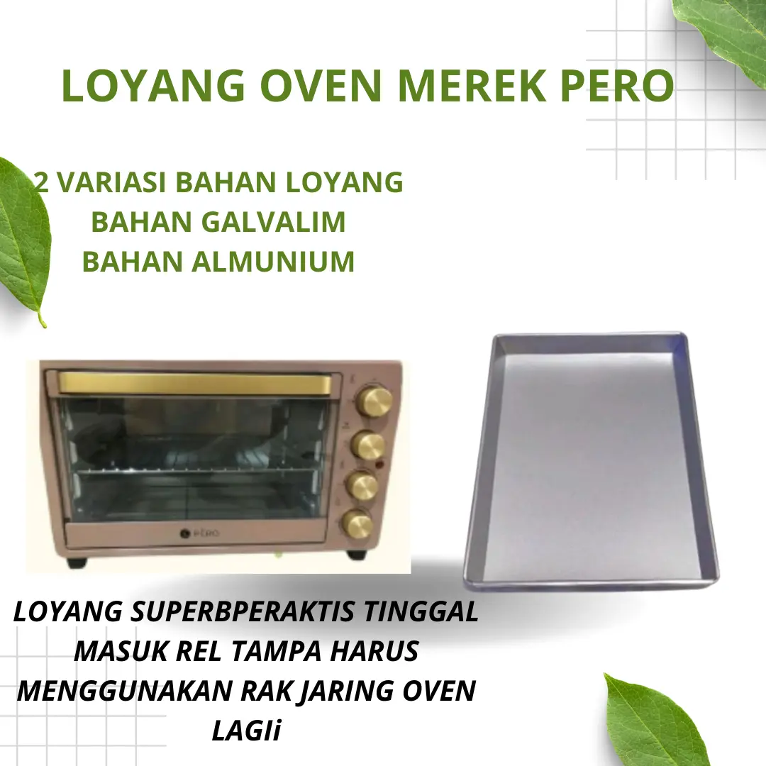 loyang oven listrik pero bahan tebal anti lengket