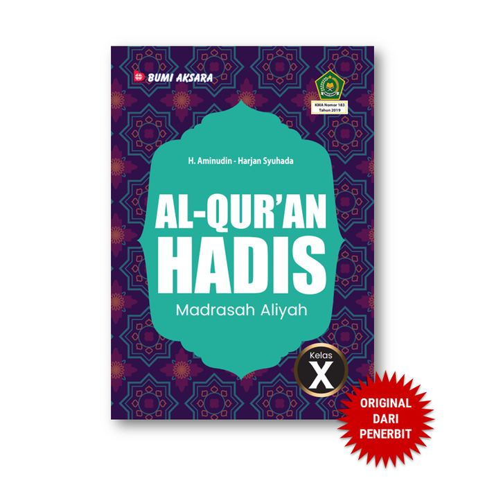 Gambar Al-Qur'an Hadis Kelas X MA KMA No. 183 Th 2019 dari Penerbit Bumi Aksara Kab. Bekasi Tokopedia
