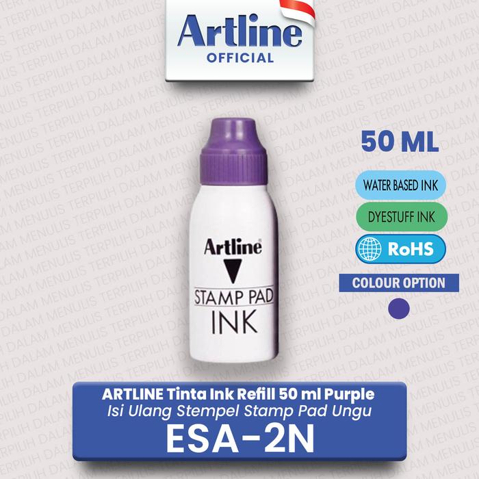 Gambar ARTLINE Tinta Stamp Pad INK 50 ml ESA-2N PURPLE dari Artline Indonesia Kota Surabaya Tokopedia