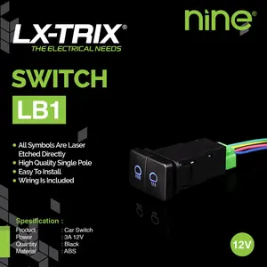 SAKLAR MOBIL JAUH DEKAT LAMPU UTAMA FOGLAMP NINE LX-TRIX LB1