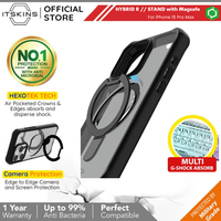 Gambar Case iPhone 15 Pro / 15 Pro Max - ITSKINS HYBRID R // STAND Casing Magsafe - Black, iPhone 15ProMax dari ITSKINS Official Store Kota Administrasi Jakarta Pusat 1 Tokopedia