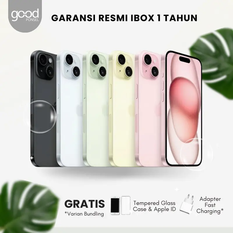 NEW iPhone 15 128GB 256GB 512GB Garansi Resmi iBox TAM GDN 0