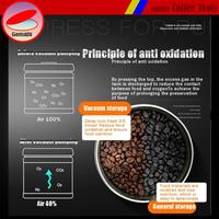 Gambar Kaleng Kopi Storage Kedap Udara Stainless Vacuum Canister Coffee Tea - white-750ml dari Gomaju TikStor Kota Administrasi Jakarta Utara 3 Tokopedia