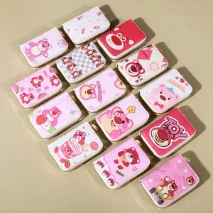 W257 Dompet Kartu Wanita Lovely Pink Bear Women Wallet
