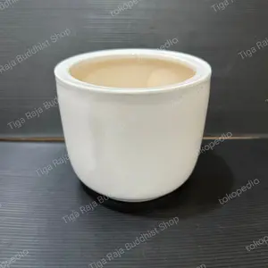 Hiolo Keramik Putih Polos 7 inch