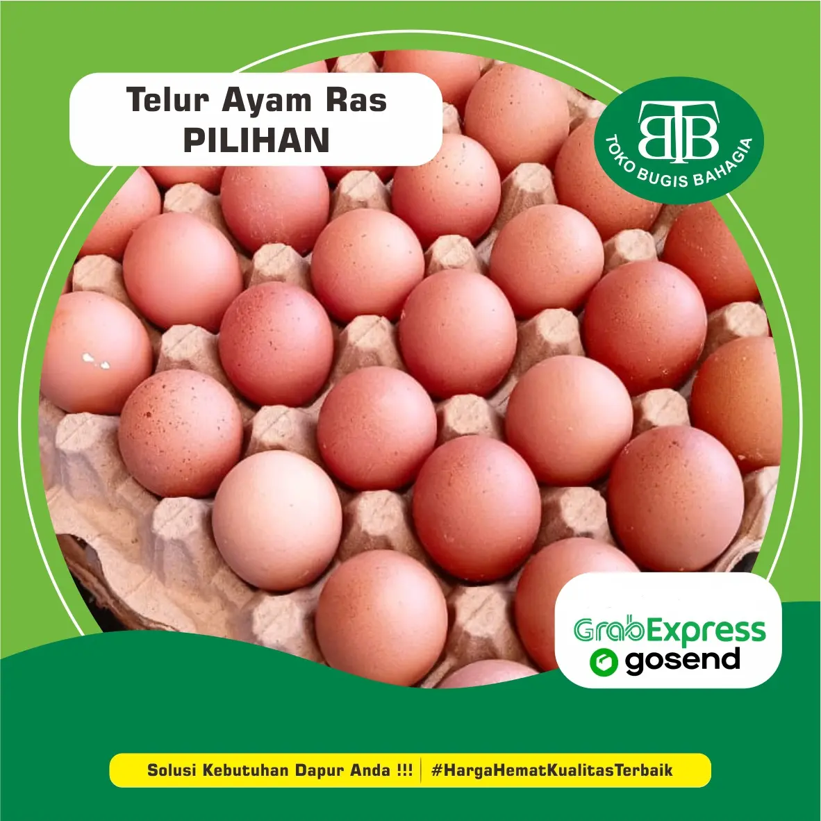 Telur Ayam Ras 1 Rak (30 biji)