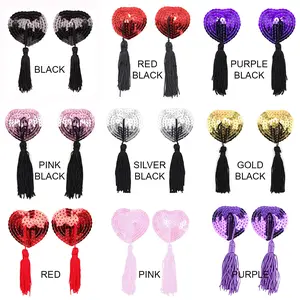 Lenceria - Nipple Cover Stiker Penutup Pentil Love Rumbai Puting Warna