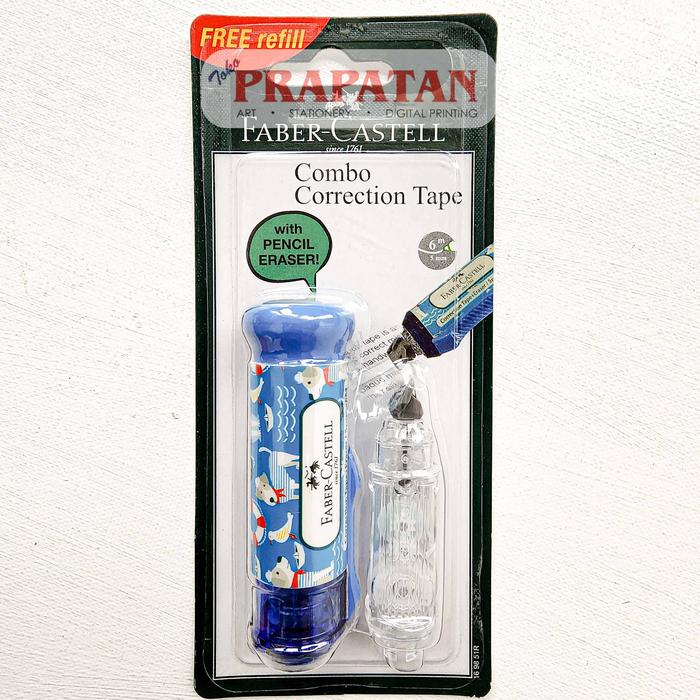 Gambar Faber Castell COMBO Correction Tape | Tip Ex Kertas - BLUE 51R dari Toko Prapatan_NEW Kota Administrasi Jakarta Timur 2 Tokopedia