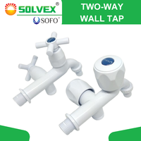 Gambar SOLVEX Kran Air Tembok Keran Cabang Plastik 1/2 inch Mesin Cuci Kamar Mandi Toilet Kokoh Kuat Berkualitas Bulat Putih - BALING dari SOLVEX Official Store Kab. Bekasi 2 Tokopedia