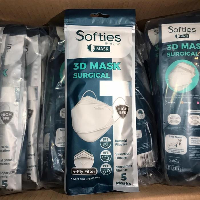 Gambar Softies 3D Surgical Mask isi 5pcs Model KF94 Masker Medis 4ply Filter - Hijau dari bestdeal_NEW Kota Administrasi Jakarta Pusat 4 Tokopedia