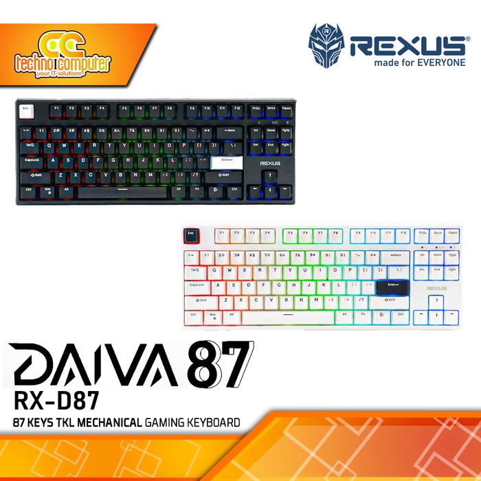 Gambar REXUS DAIVA RX-D87 Otemu RGB Mechanical - Gaming Keyboard Wireless dari Techno Computer Bali Kota Denpasar Tokopedia