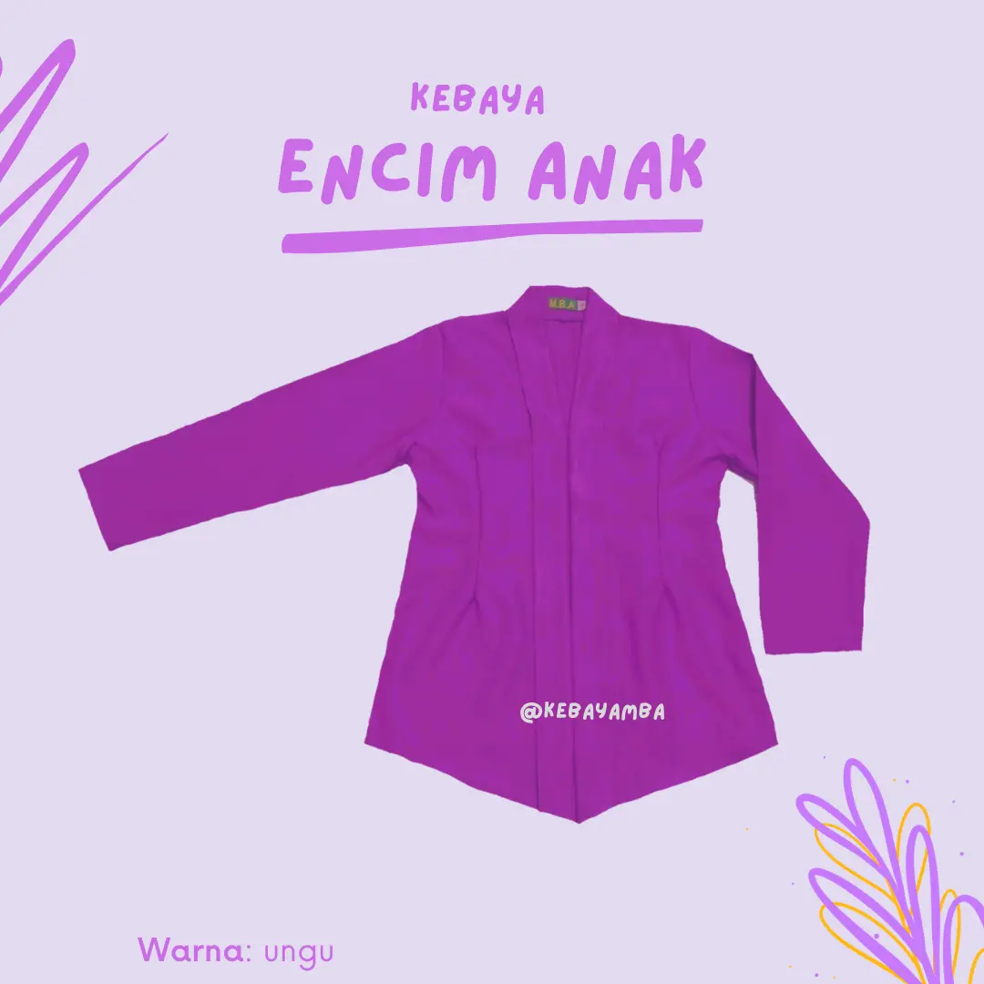Kebaya Anak Encim Untuk TK - SD