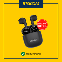 Gambar ROBOT WIRELESS EARPHONE AIRBUDS T60 ORIGINAL TWS BLUETOOTH - Hitam dari btgcom Kota Denpasar 4 Tokopedia