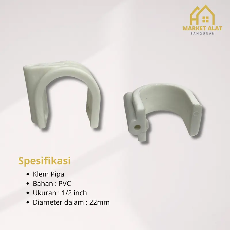 Klem Pipa PVC 1/2 “ / Klem Pipa Air 1/2 Inci 1