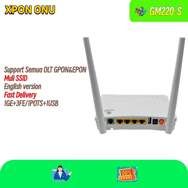 GM220-S XPON EPON GPON ONU 1GE 3FE 2