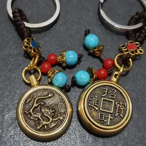 gantungan fengshui lucky rotasi putar shio naga emas rejeki