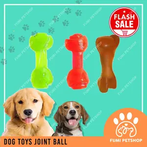 MAINAN ANJING GIGITAN TULANG KARET ISI 2PCS [ DOG TOYS JOINT BONE ]