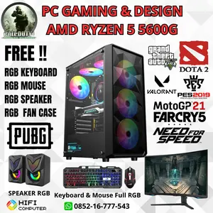 PC Gaming & Design AMD Ryzen 5 5600G / RAM 16GB / VGA 2GB / FULLSET
