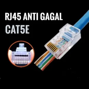 KONEKTOR RJ45 UTP Cat5E S ANTI GAGAL PASS THROUGH