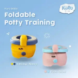 KURU BABY 6037 Foldable Travel Potty Training Seat | Portable Pispot Train Anak