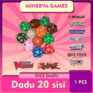 Dice / dadu 20 sisi Pokemon, mtg, yugi, DND V2