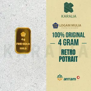 LOGAM MULIA LM ANTAM LM 4 GRAM RETRO BERDIRI/POTRAIT/VERTICAL