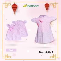 Gambar BANANA Dress Pink katun Bordir Imlek Bayi Perempuan - S dari BANANA Official Store Kota Administrasi Jakarta Timur 1 Tokopedia