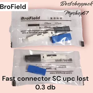 fast connector Anti Gagal SC/UPC lost 0.3 dB original BroField Taiwan