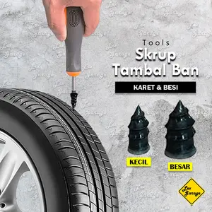 Alat Tambal Ban Tubles Tubeless Mobil Motor Sekrup Skrup Karet