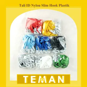 Tali ID Card Nylon Slim Hook Plastik - Combo (isi 20 pcs) (CBT-NYLK)