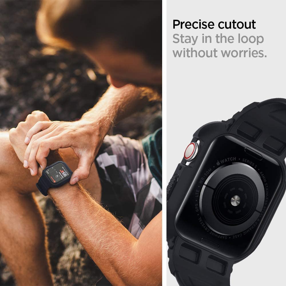 Case Strap Apple Watch 9/8/SE 2 45/44/41/40mm Spigen Rugged Armor Pro