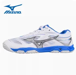 Sepatu tenis meja mizuno wave medal 6 9 size 42 putih hitam asli