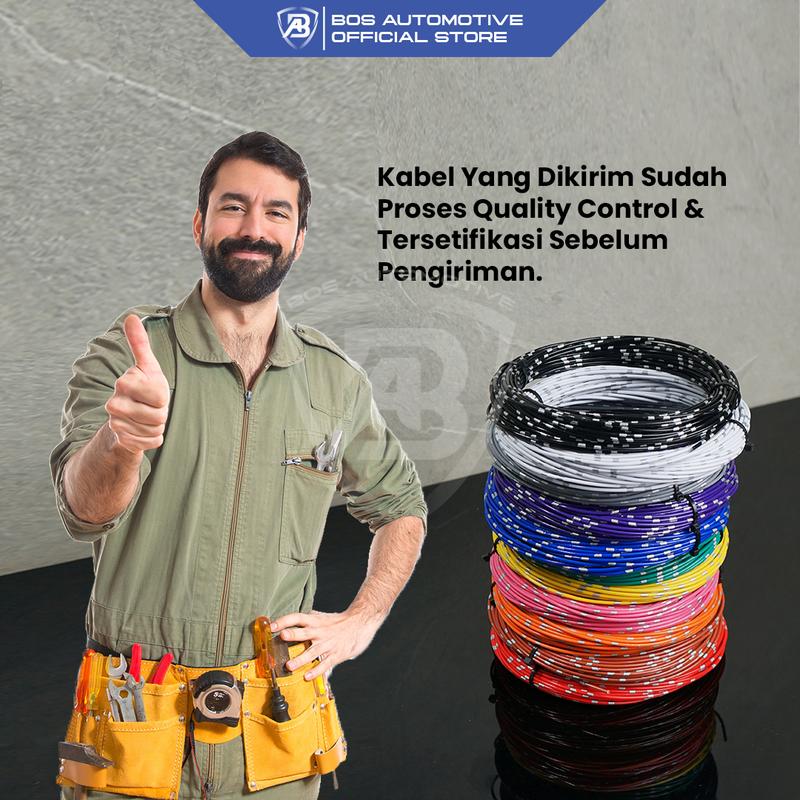 Kabel Bintik Otomotif 0.85MM x 20M Serabut Tembaga Untuk Mobil & Motor 4