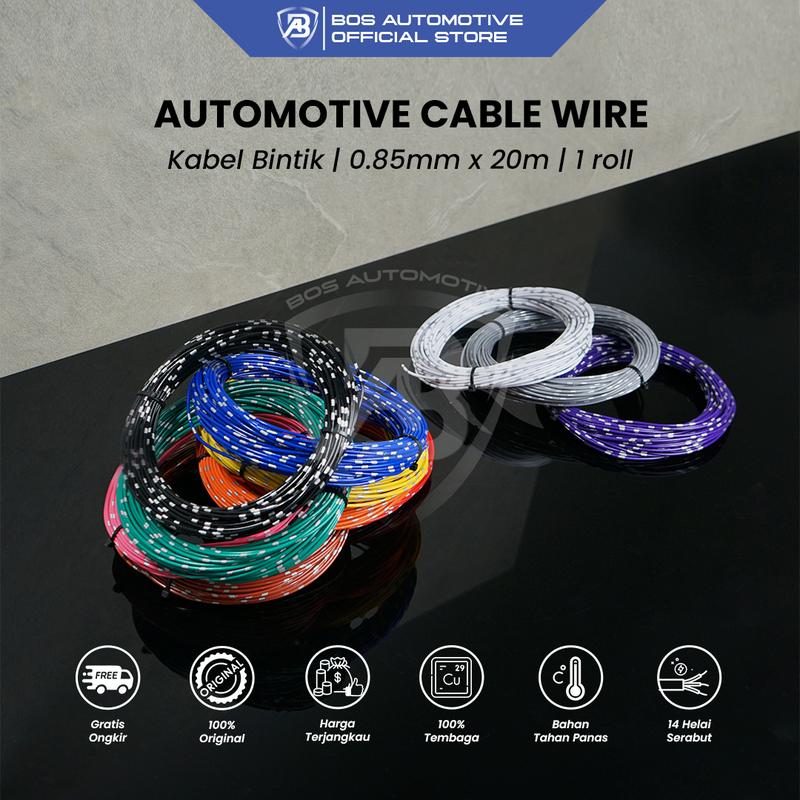 Kabel Bintik Otomotif 0.85MM x 20M Serabut Tembaga Untuk Mobil & Motor 1