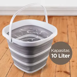 Ember Lipat Baskom Multifungsi Portable Bahan Kuat Fleksibel 10 liter