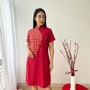 Dress hamil menyusui Fen batik red
