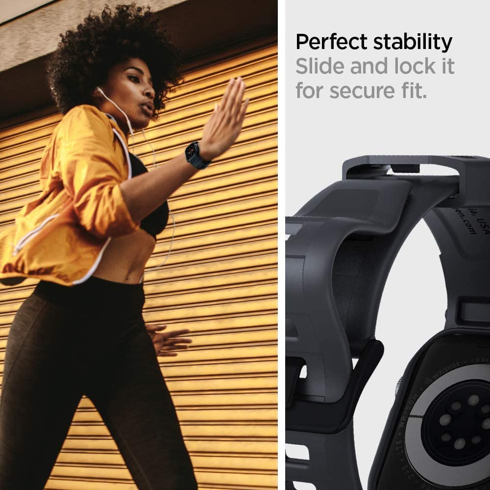 Case Strap Apple Watch 9/8/SE 2 45/44/41/40mm Spigen Rugged Armor Pro