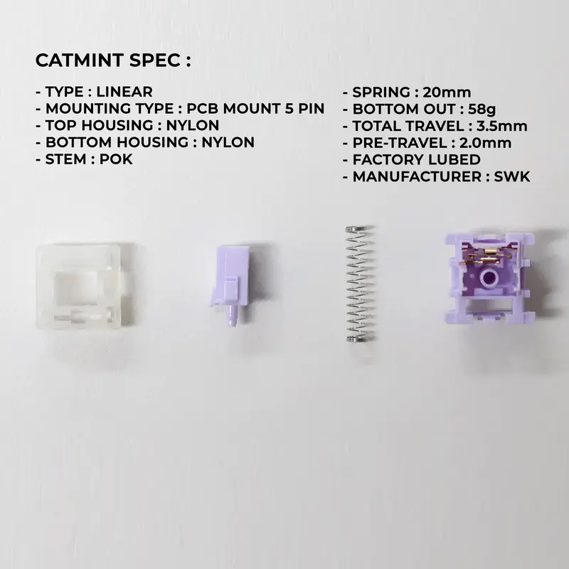 SWK Catmint Linear Switch Mechanical Keyboard 1
