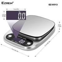 Gambar Ezren EZ-0513 Timbangan Digital Dapur 10KG Kitchen Coffee Scale Kopi dari Ezren Official Store Kab. Tangerang 2 Tokopedia