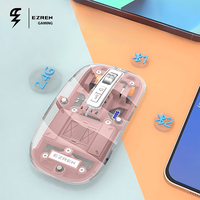 Gambar Ezren M133 Mouse Wireless 2.4G Bluetooth 5.1 Transparent Silent Pink dari House Sparepart Kab. Tangerang 2 Tokopedia