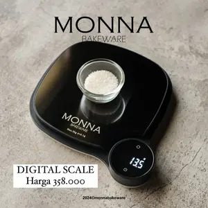 DIGITAL SCALE MONNA BAKEWARE Timbangan Hitam Kitchenware